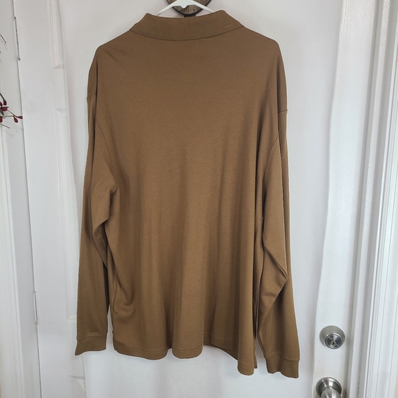 Roundtree & York Men's Classic Long Sleeve Polo Shirt, Size: XL Color: Brown - Picture 13 of 15